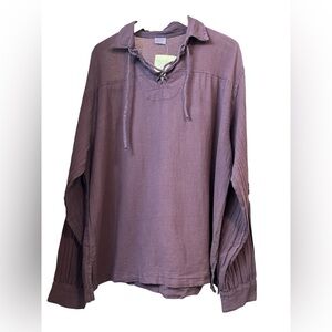 Gypsy Rose Original Pirate Unisex Men's Brown Casual Shirt NWT